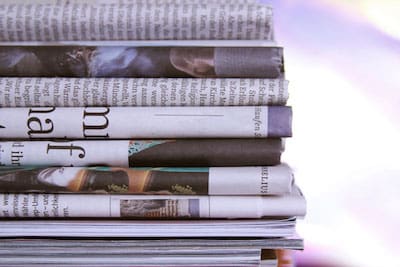 Stack of newspapers